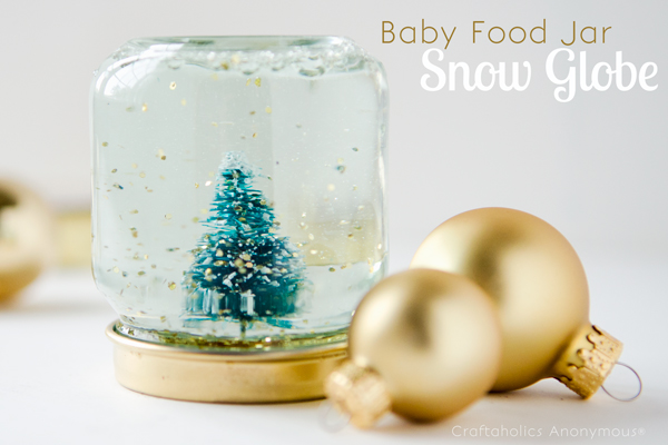 baby food jar snow globes