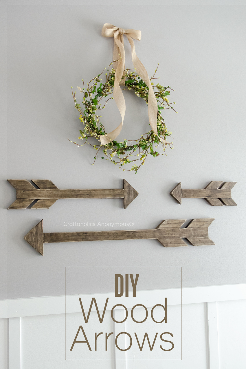 Craftaholics Anonymous How To Make Wood Arrows Tutorial Diy Wood Arrows Tutorial How To Make 3 Diffe Size Makes A