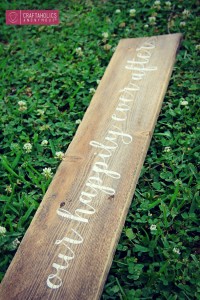 rustic wood sign