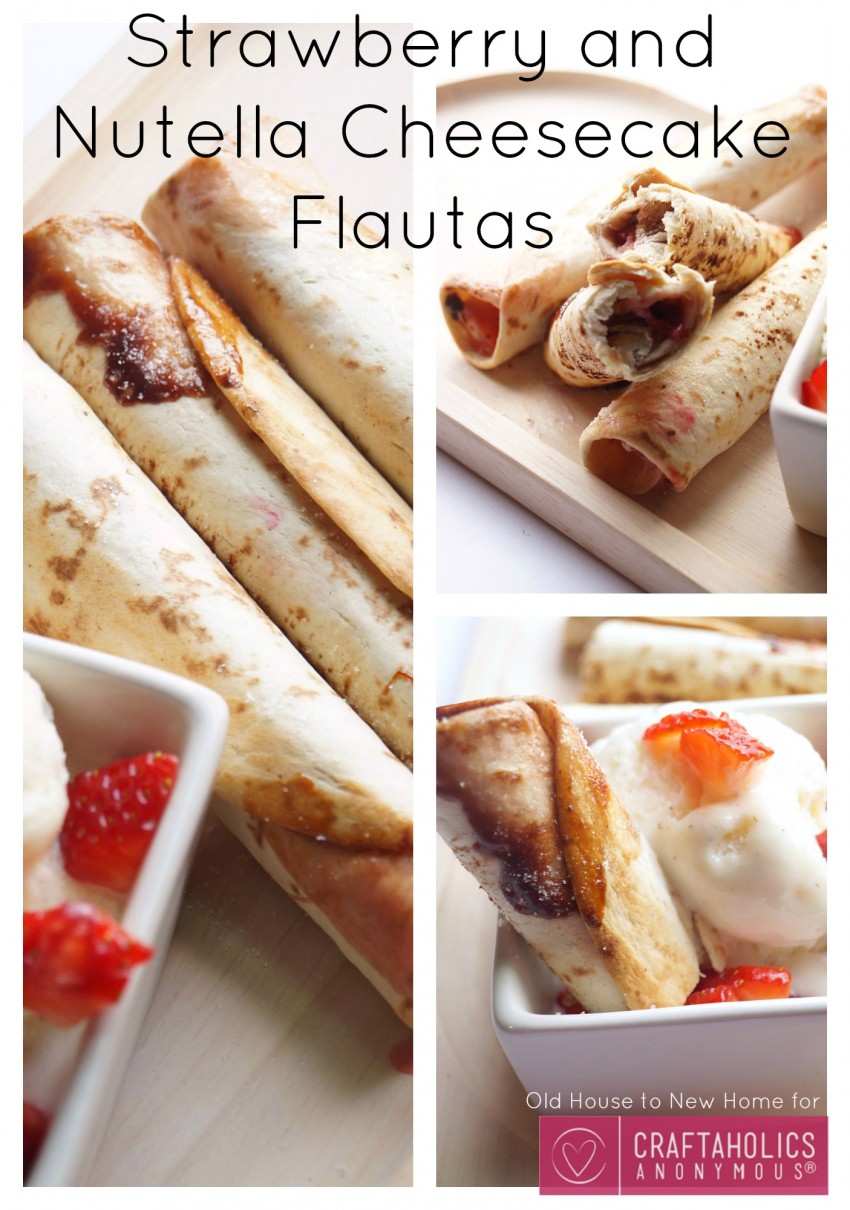 Craftaholics Anonymous® | Strawberry Nutella Cheesecake Flautas