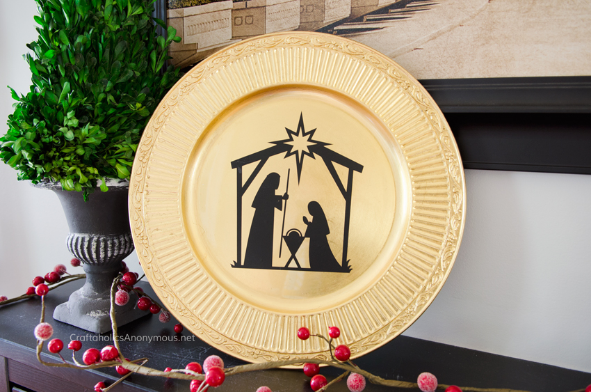 christmas charger plate decor idea would make a great handmade christmas gift too - Christmas Charger Plates christmas charger plate decor idea would make a great handmade christmas gift too - Christmas Charger Plates