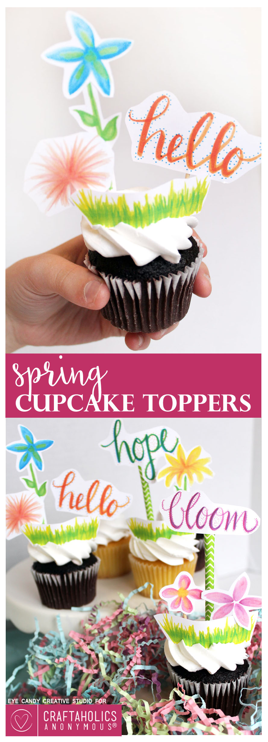 Free Printable Spring Cupcake Toppers So Colorful And Cute Perfect For A Garden Free Printable Spring Cupcake Toppers So Colorful And Cute Perfect For A Garden