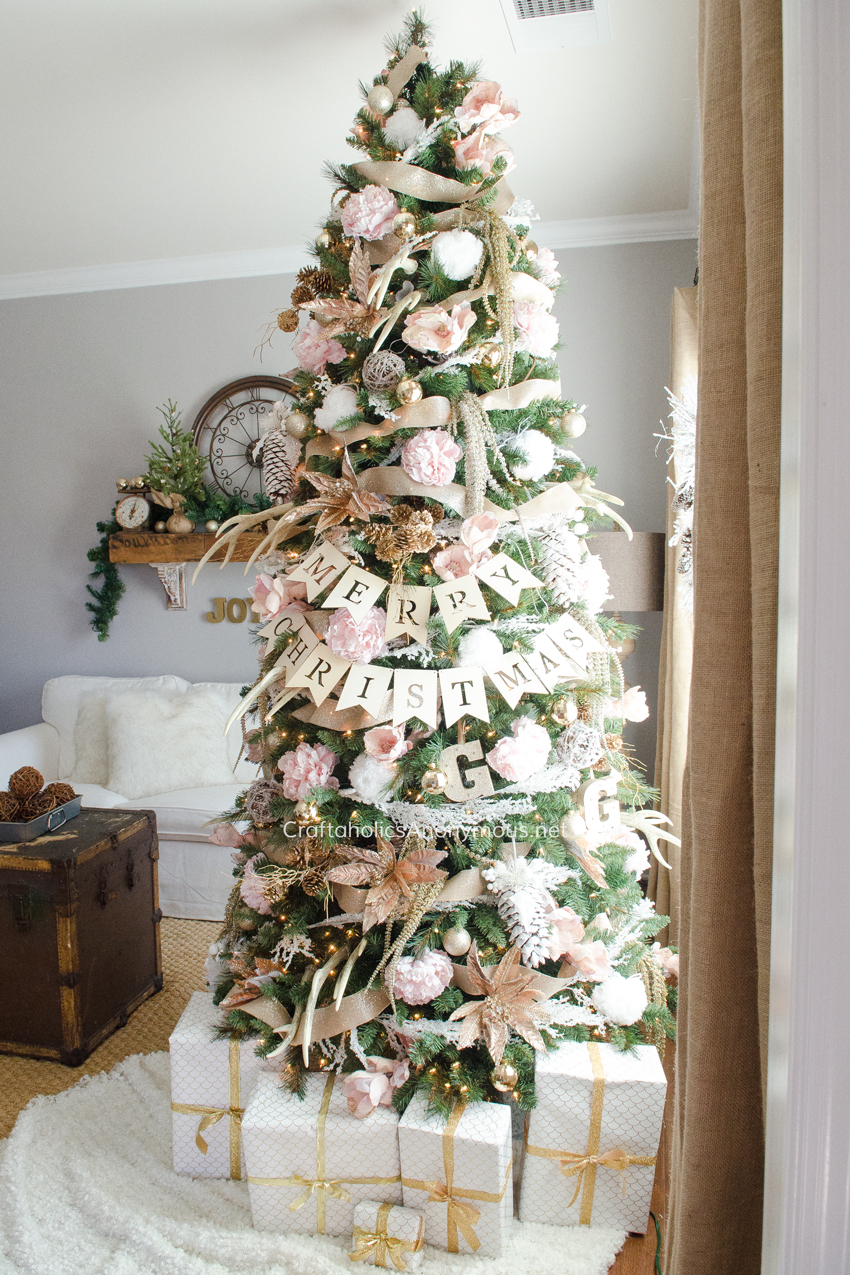 craftaholics anonymous 174 pink and gold floral christmas tree craftaholics anonymous 174 pink and gold floral christmas tree